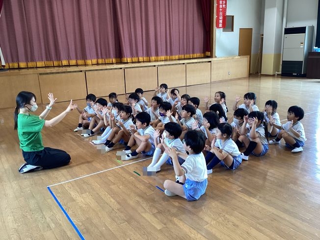 (年長ほしぐみ)ホールでの出来事です!