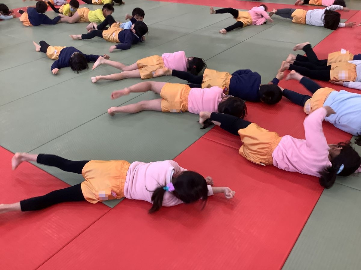 (年長最後の!)体操教室は【柔道教室】